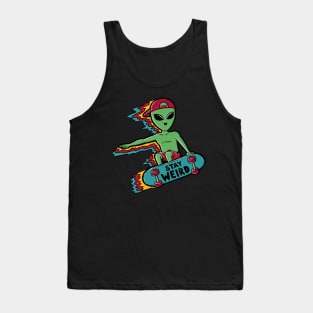 Alien and skateboard Tank Top